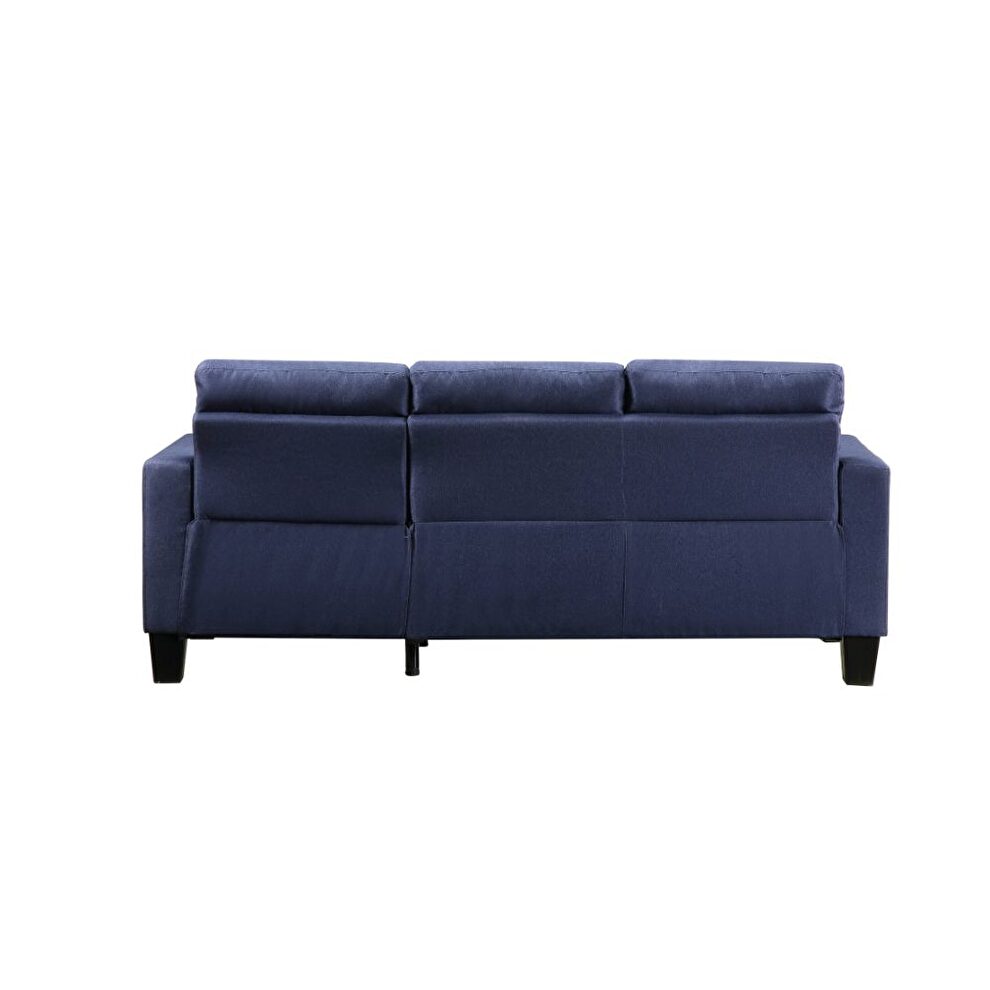Blue linen reversible sectiona sofa by Acme additional picture 5