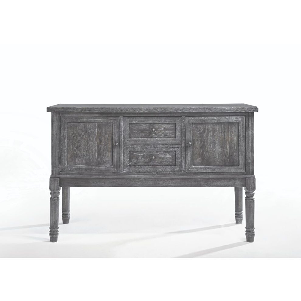 Weathered gray finish dining table by Acme additional picture 11