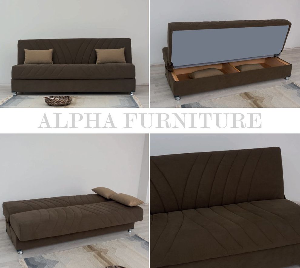 Fabric sofa bed w/ storage by Alpha additional picture 2