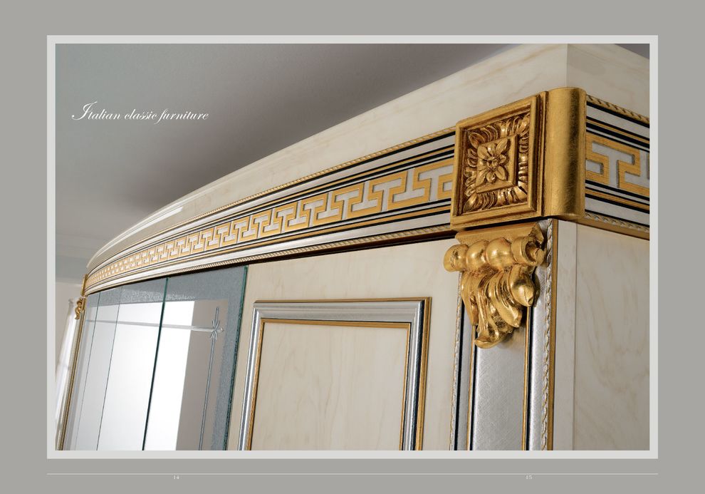 Roman style classic bedroom in quality laquer finish by Arredoclassic Italy additional picture 7