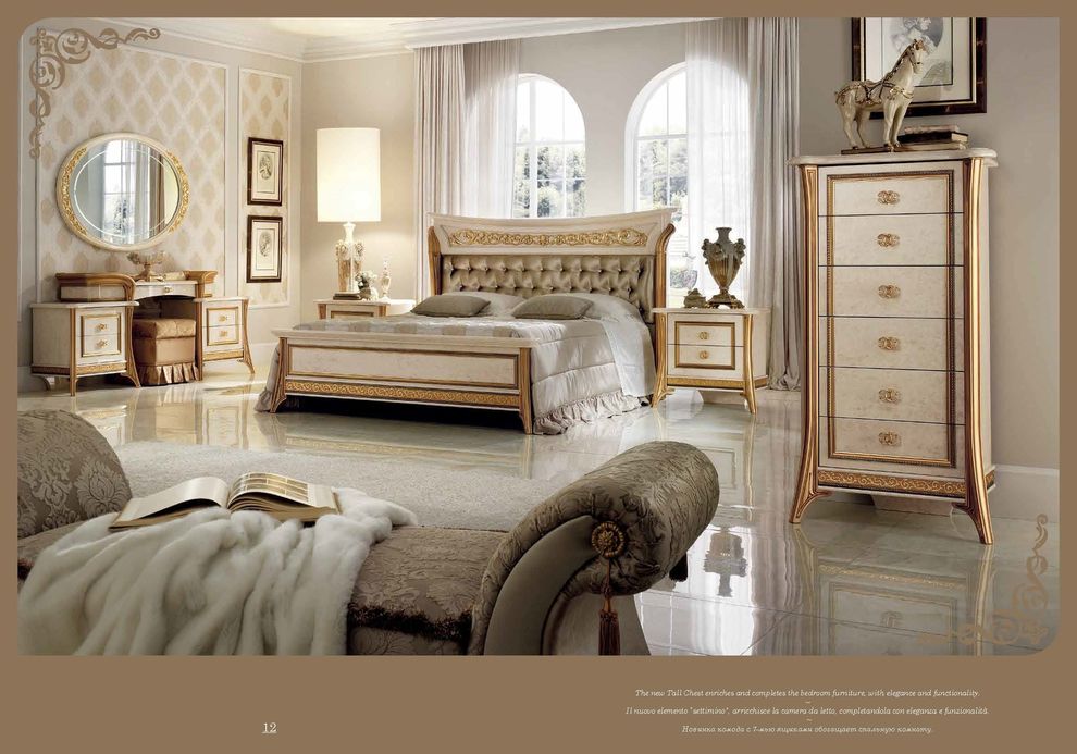 Classic style glossy Italian bedroom set by Arredoclassic Italy additional picture 6