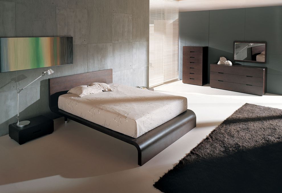Innovative designer solid wood platform bed by Beverly Hills additional picture 2