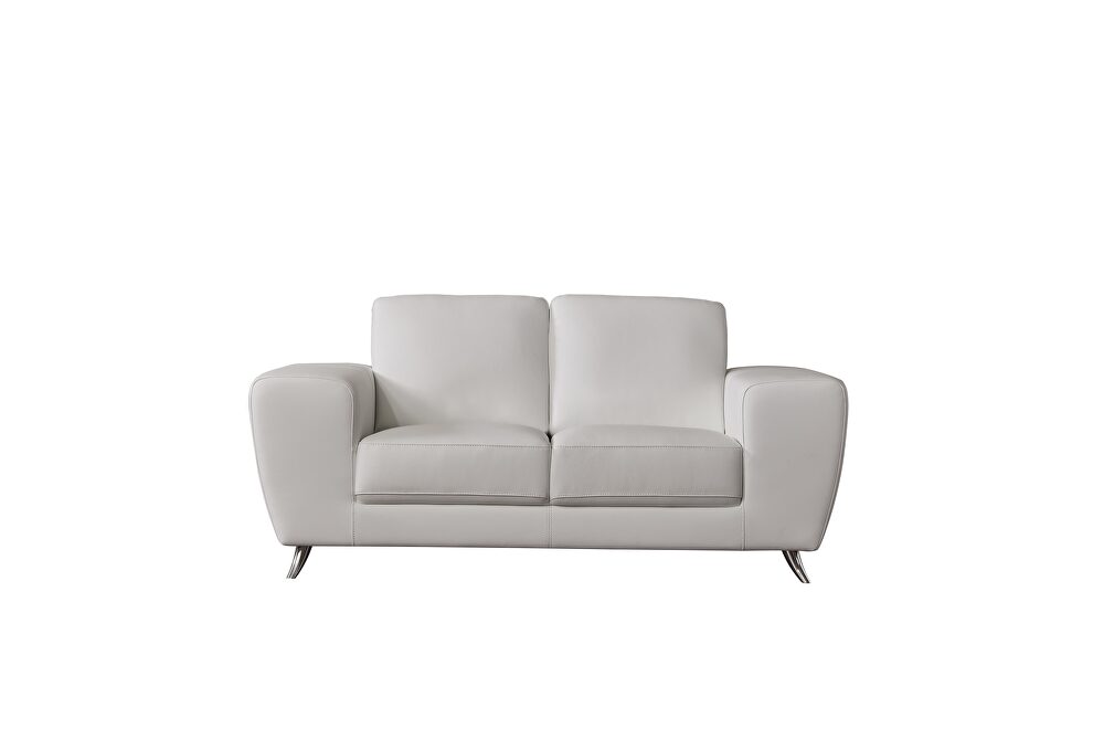 White ultra-contemporary sofa w/ metal legs by Beverly Hills additional picture 4