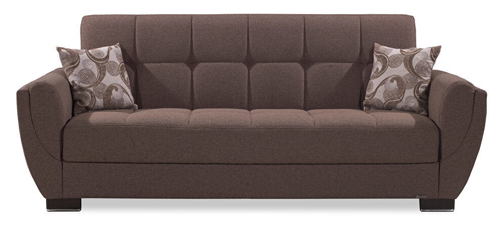 Cocoa fabric sleeper sofa w/ storage by Casamode additional picture 4