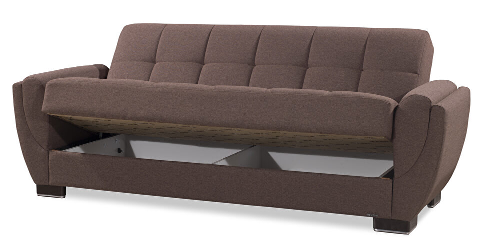 Cocoa fabric sleeper sofa w/ storage by Casamode additional picture 8