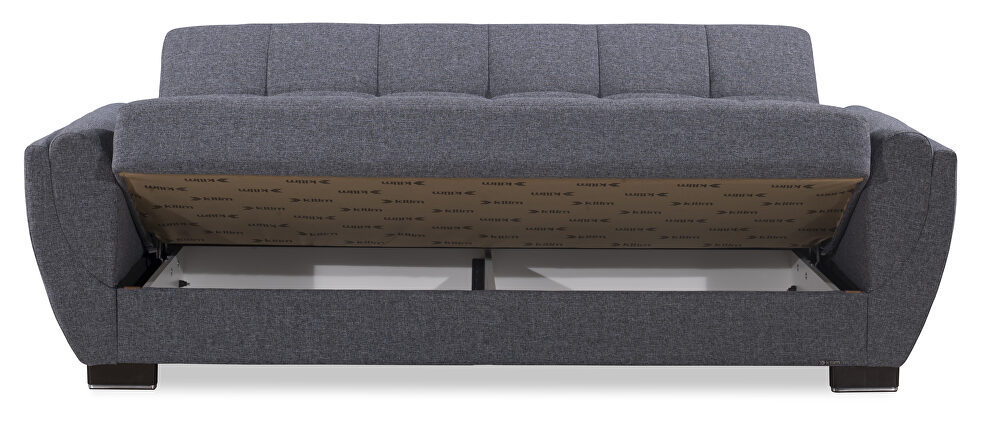Light gray fabric sleeper sofa w/ storage by Casamode additional picture 5