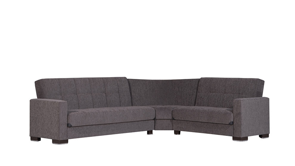 Reversible sleeper / storage sectional sofa in asphalt gray by Casamode additional picture 2
