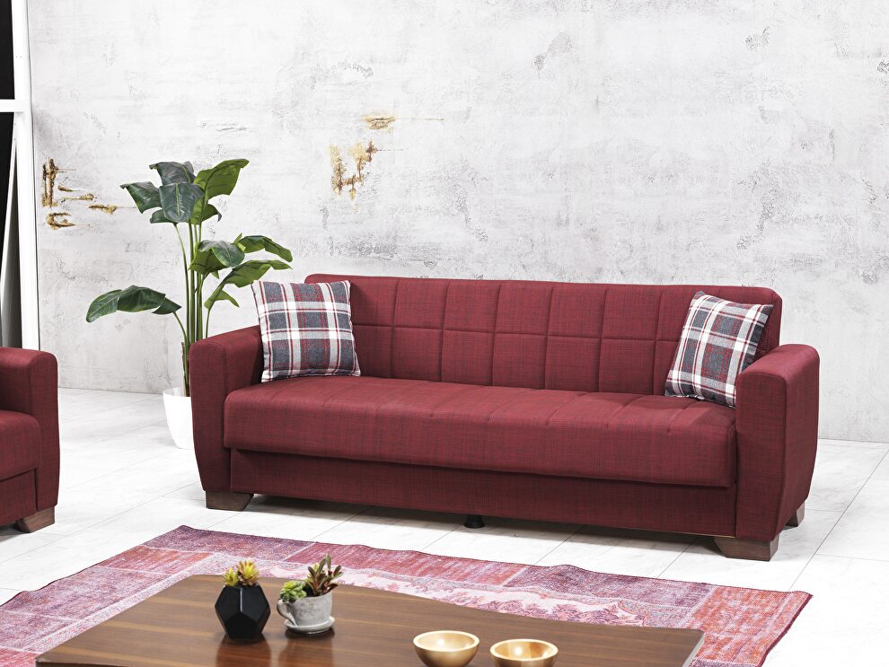 Casual style chenille sofa / sofa bed w/ storage by Casamode additional picture 2