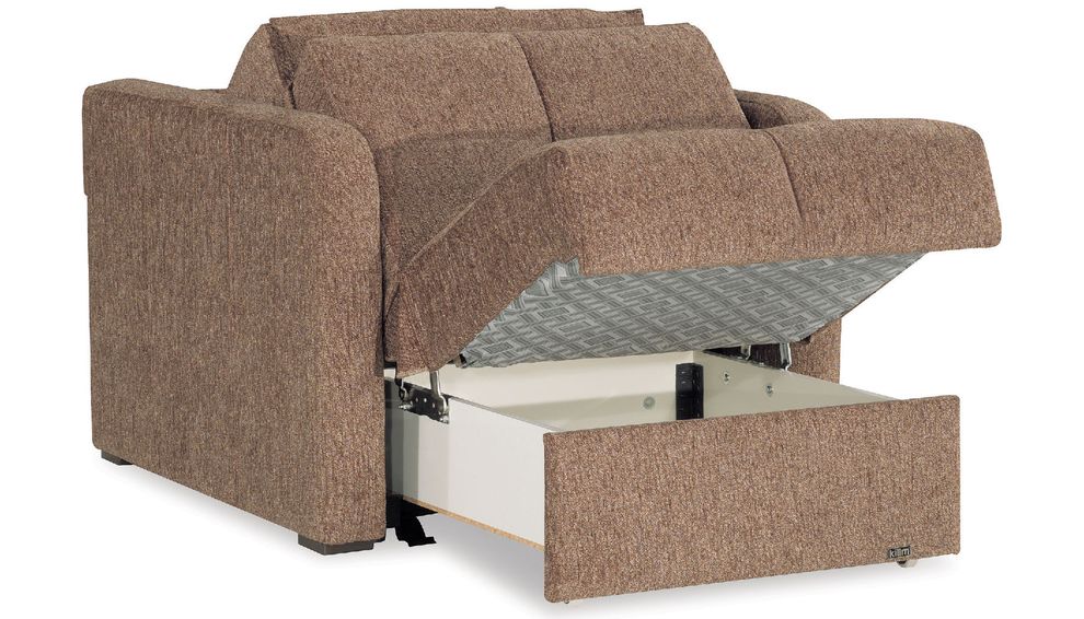 Sleeper convertible sofabed w/ storage in brown by Casamode additional picture 3