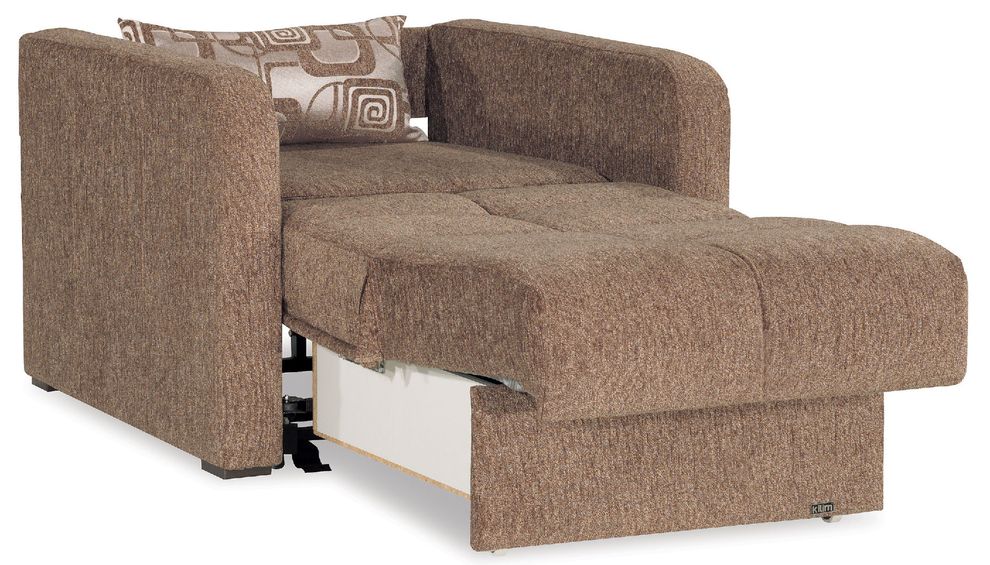 Sleeper convertible chair w/ storage in brown by Casamode additional picture 3