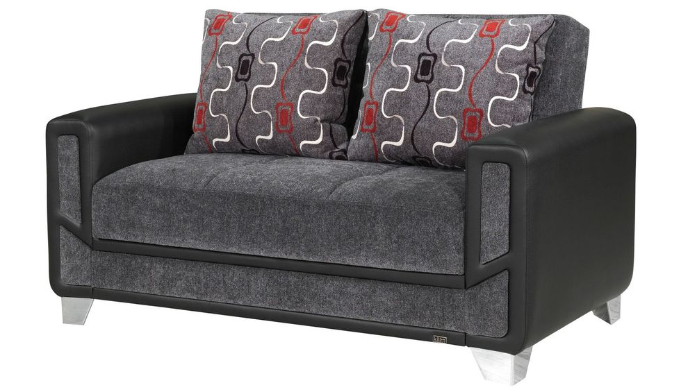 Chenille gray fabric modern sofa / bed series by Casamode additional picture 5