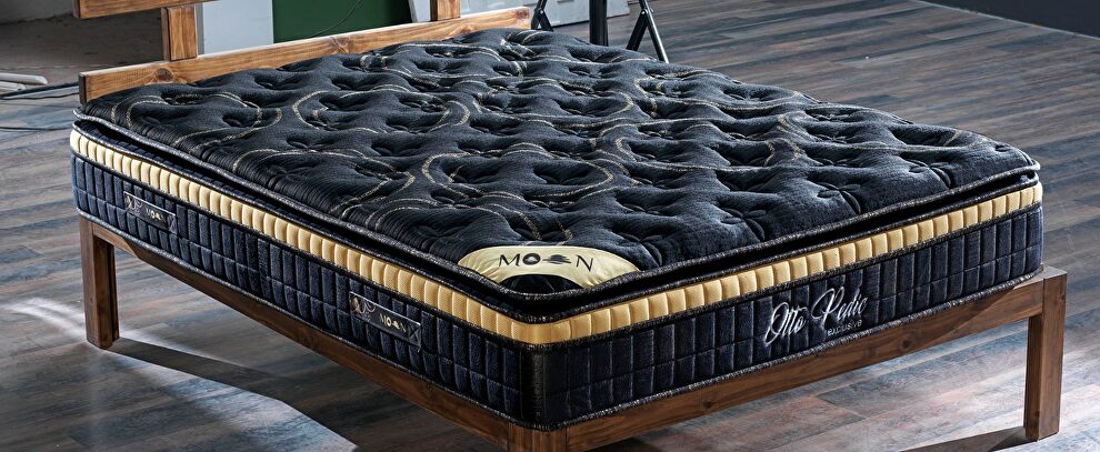 Contemporary black w/ yellow details mattress by Casamode additional picture 3