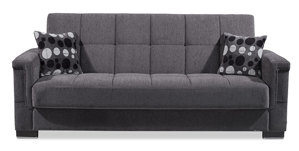 Dark gray all fabric sofa sleeper by Casamode additional picture 2