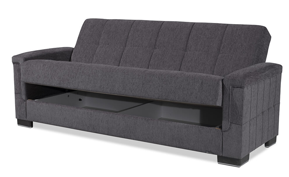 Dark gray all fabric sofa sleeper by Casamode additional picture 6