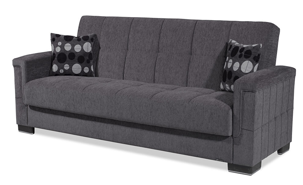 Dark gray all fabric sofa sleeper by Casamode additional picture 7
