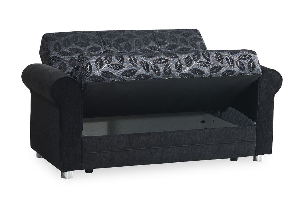 Black chenille fabric casual living room sofa by Casamode additional picture 3