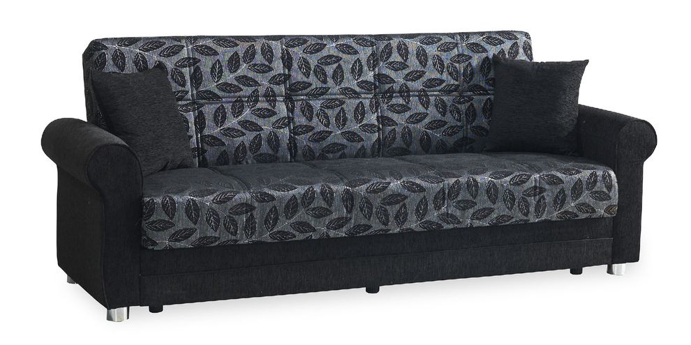 Black chenille fabric casual living room sofa by Casamode additional picture 7