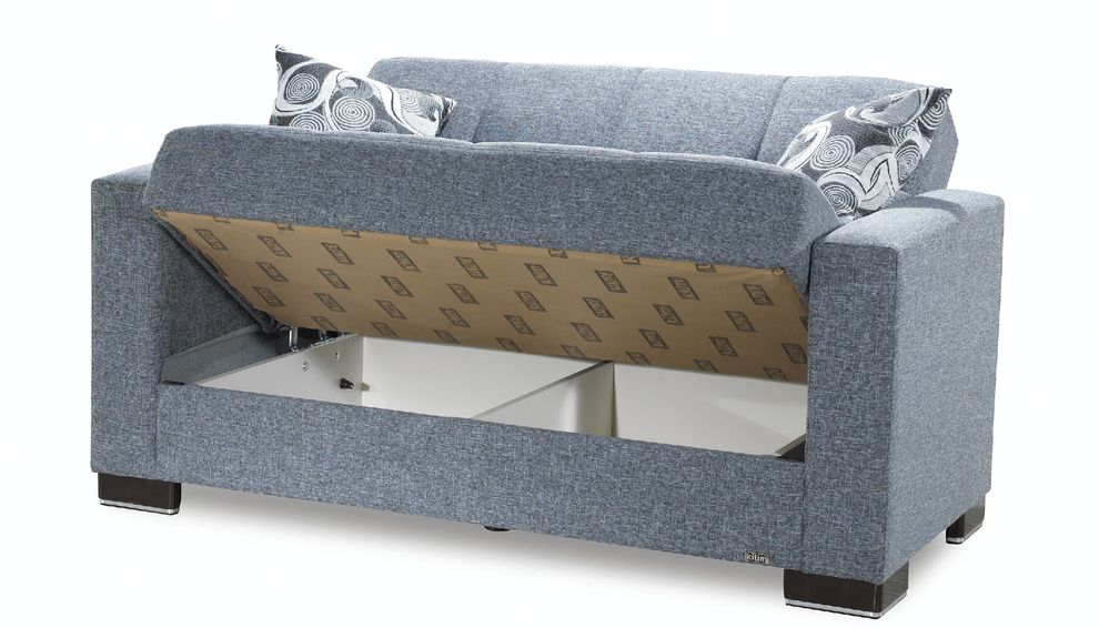 Gray chenille polyester sofa w/ storage by Casamode additional picture 6