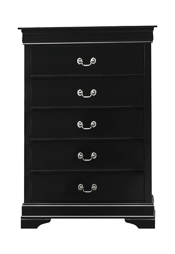 Black five-drawer chest by Coaster additional picture 2