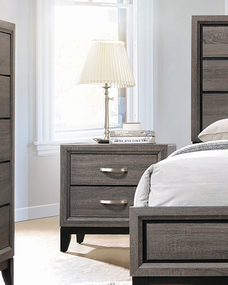Rustic gray oak queen bed in casual style by Coaster additional picture 11