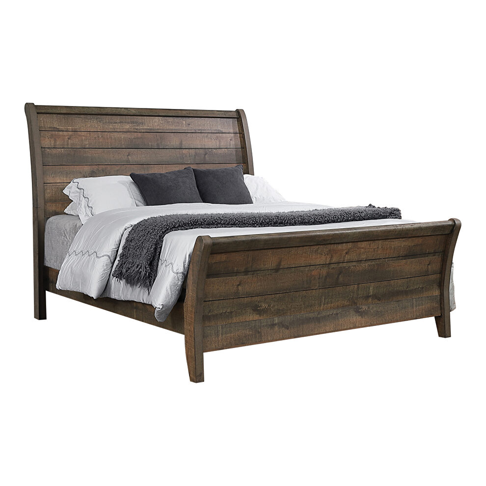 Weathered oak finish queen bed by Coaster additional picture 2