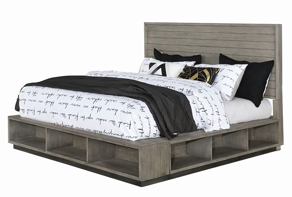 Gray oak finish queen bed by Coaster additional picture 2
