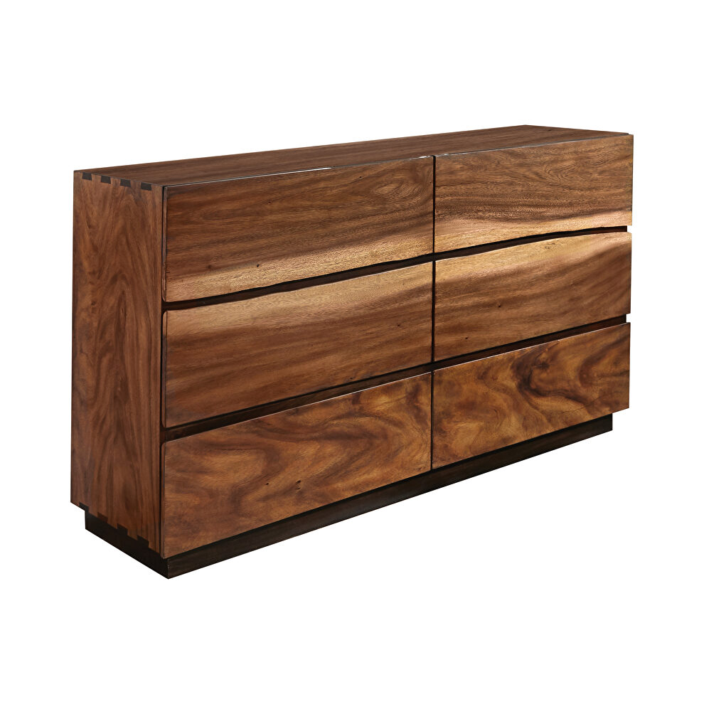 Smokey walnut and coffee bean finish dresser by Coaster additional picture 3