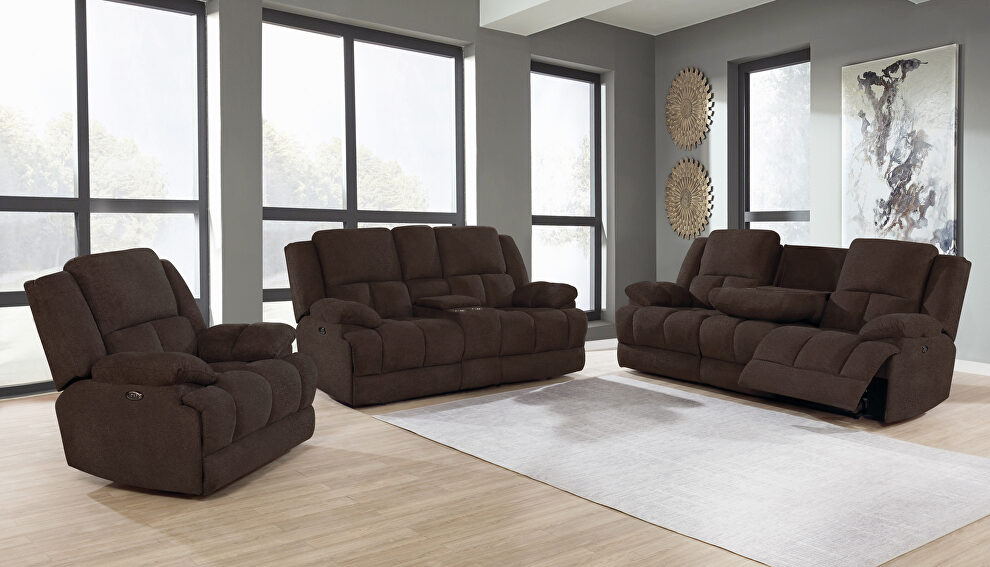 Belize Brown Sectional Sofa 602570P Coaster Furniture Recliner