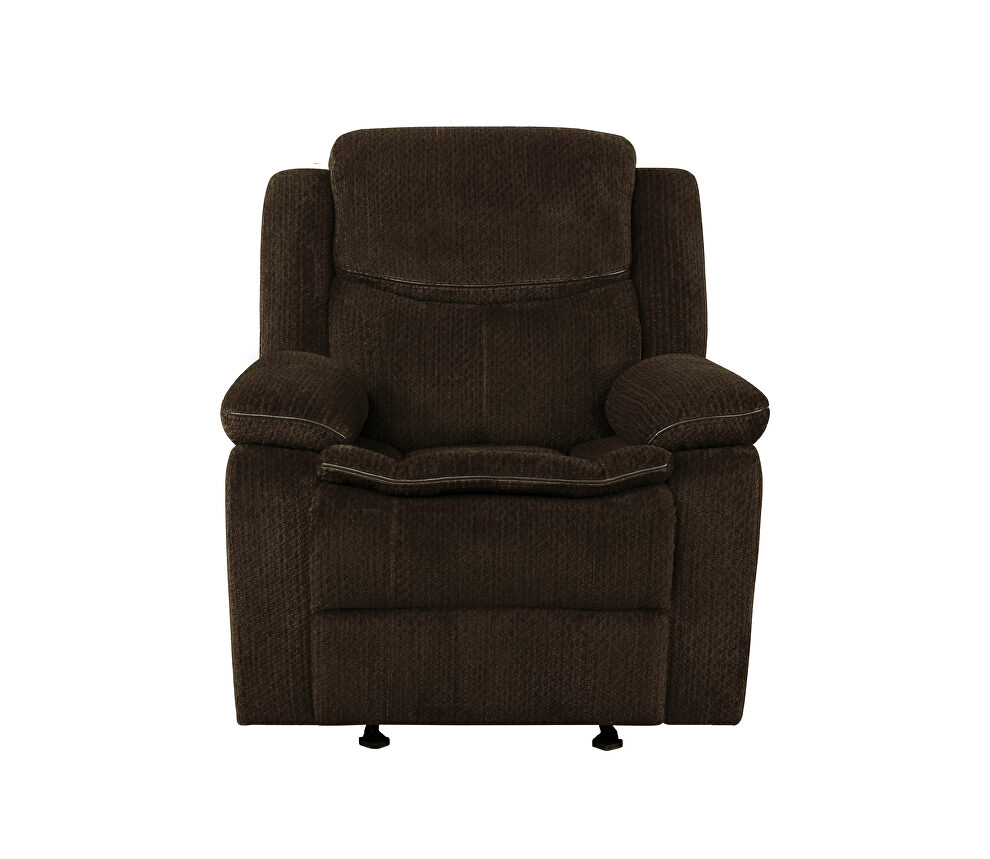 Power motion sofa upholstered in brown performance grade chenille by Coaster additional picture 13