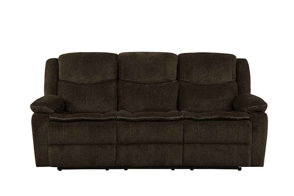 Power motion sofa upholstered in brown performance grade chenille by Coaster additional picture 17