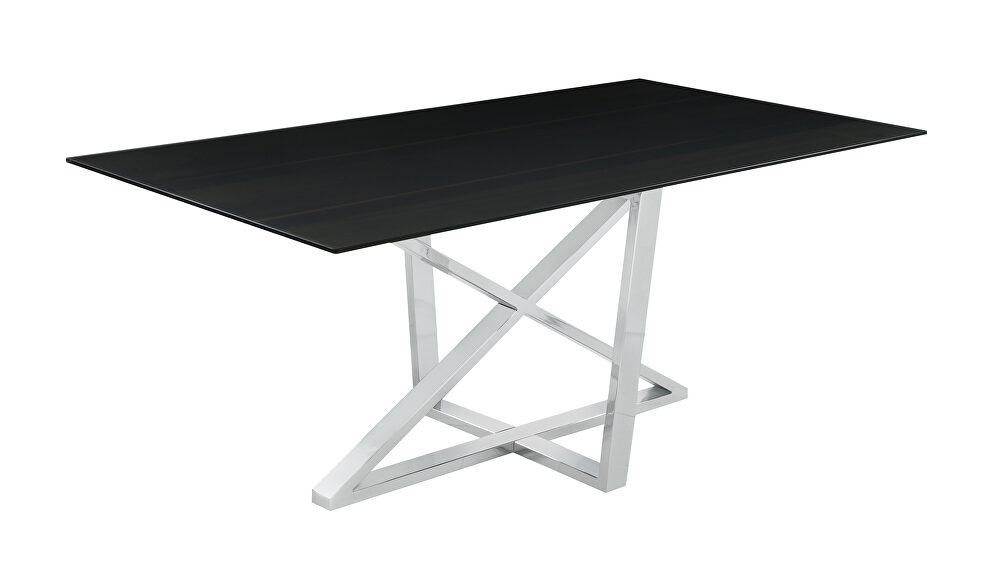 Black tempered glass top dining table by Coaster additional picture 6