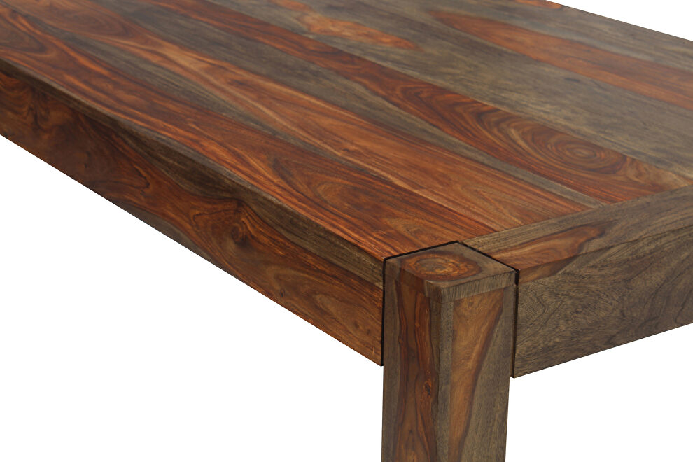 Solid sheesham hard wood in a beautiful warm chestnut finish dining table by Coaster additional picture 2