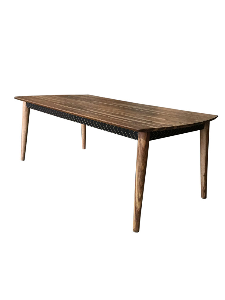 Solid sheesham wood in a natural finish dining table by Coaster additional picture 2