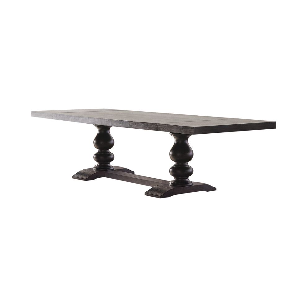Traditional antique noir dining table by Coaster additional picture 4
