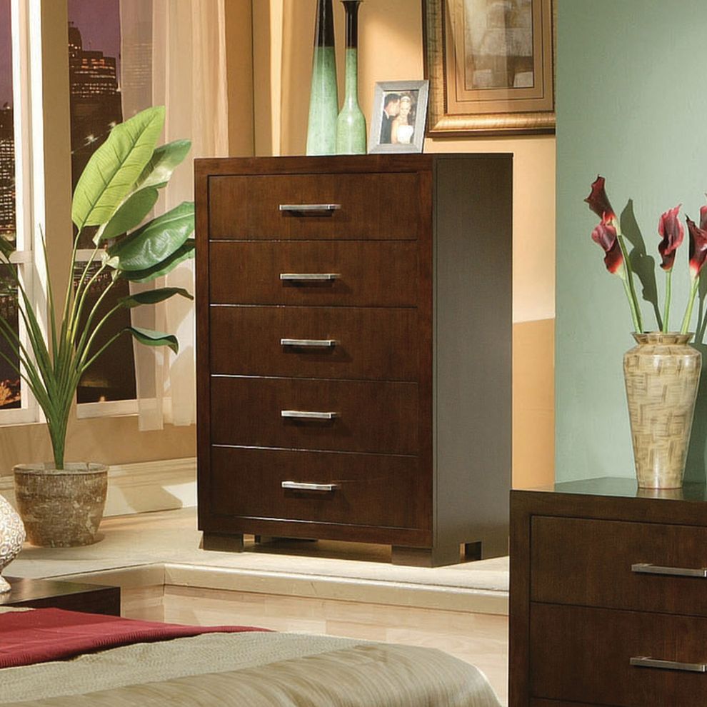 5 Drawer Chest in rich brown by Coaster additional picture 2