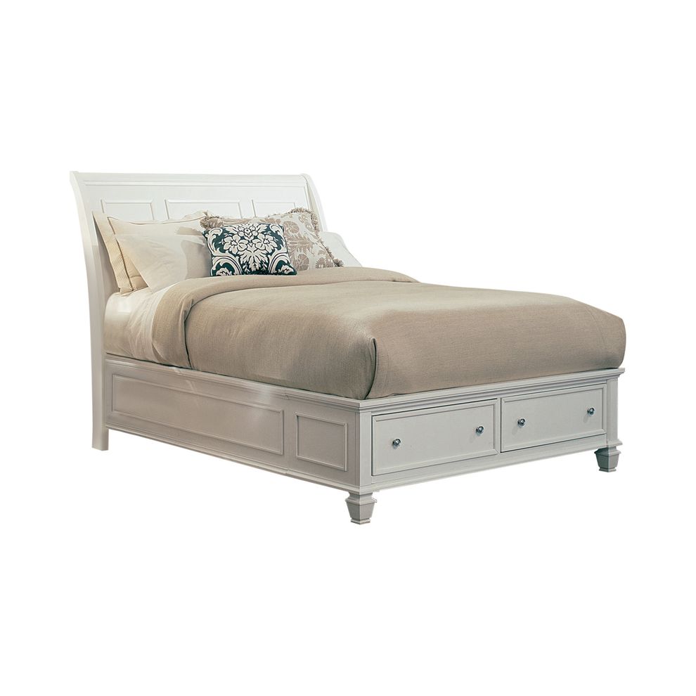 White queen bed in casual style by Coaster additional picture 3