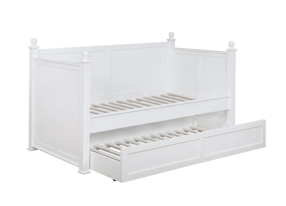Twin daybed w/ trundle in white by Coaster additional picture 2