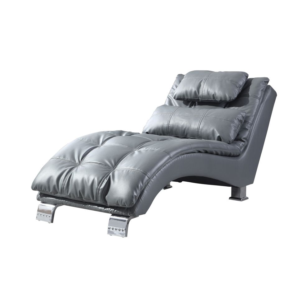 Casual modern sofa bed in gray leatherette by Coaster additional picture 8