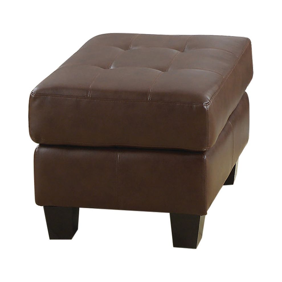 Affordable brown faux leather sofa by Coaster additional picture 7
