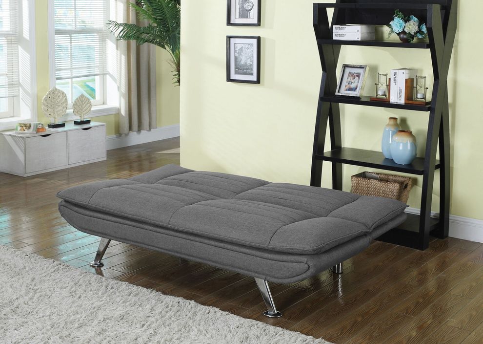 Gray woven fabric sofa bed by Coaster additional picture 2