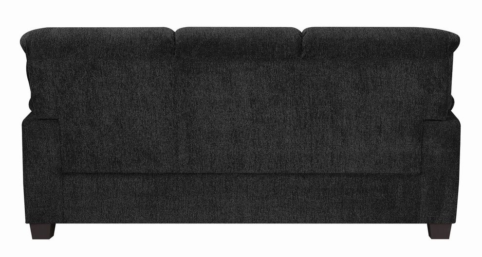 Graphite chenille fabric casual style couch by Coaster additional picture 2