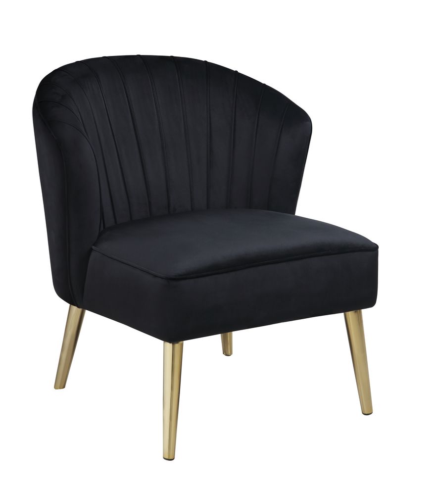 Accent chair in black velvet and that slow southern style by Coaster additional picture 4