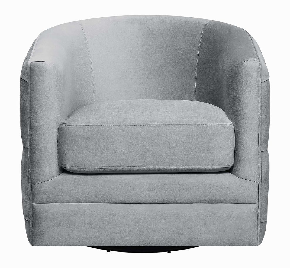 Modern grey swivel accent chair by Coaster additional picture 3
