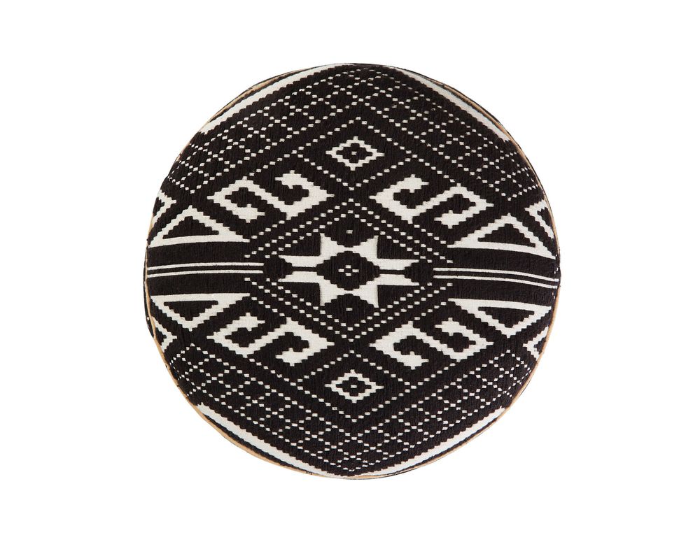 Accent stool in black / white pattern by Coaster additional picture 2