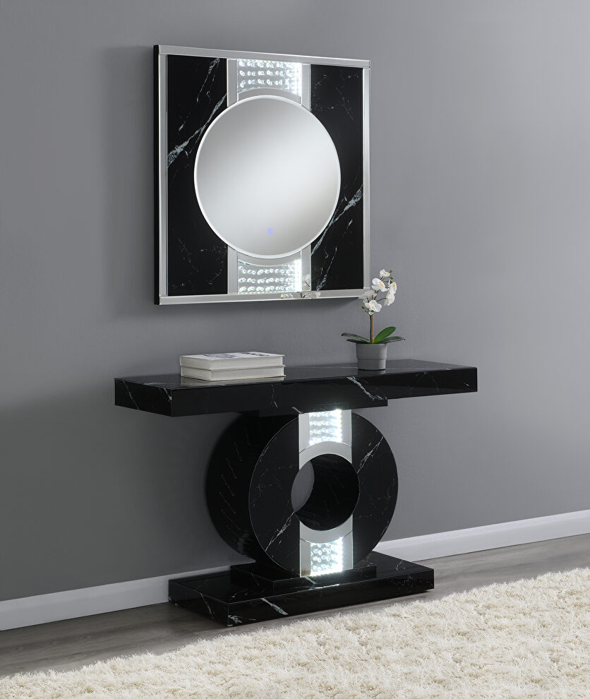 Black marble wall mirror by Coaster additional picture 2