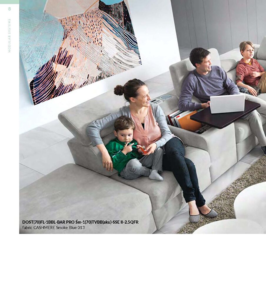 Contemporary special order sectional w/ storage by Galla Collezzione additional picture 3