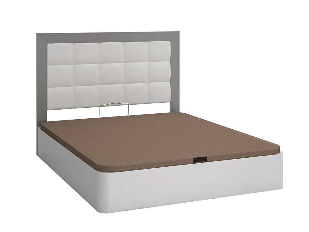 Contemporary white / gray storage platform bed by ESF additional picture 7