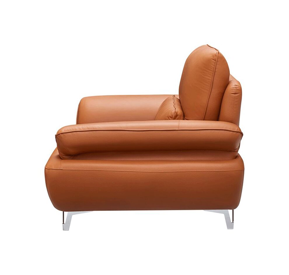 Orange leather stylish modern low-profile sofa by ESF additional picture 12