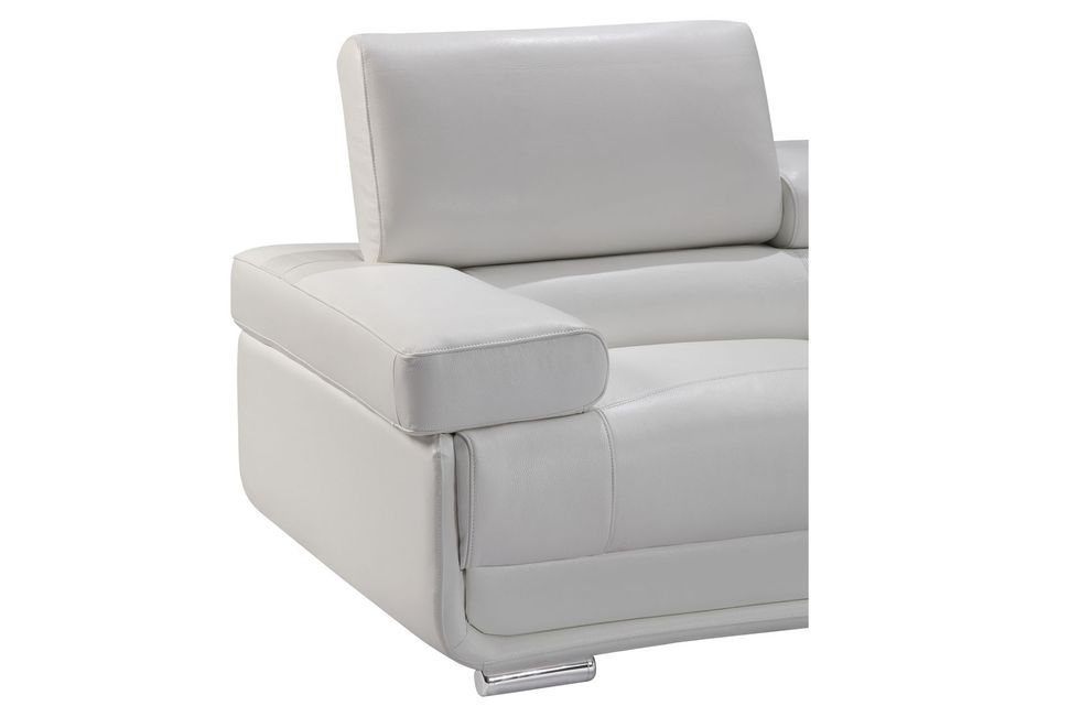 Modern white adjustable headrests sectional by ESF additional picture 5