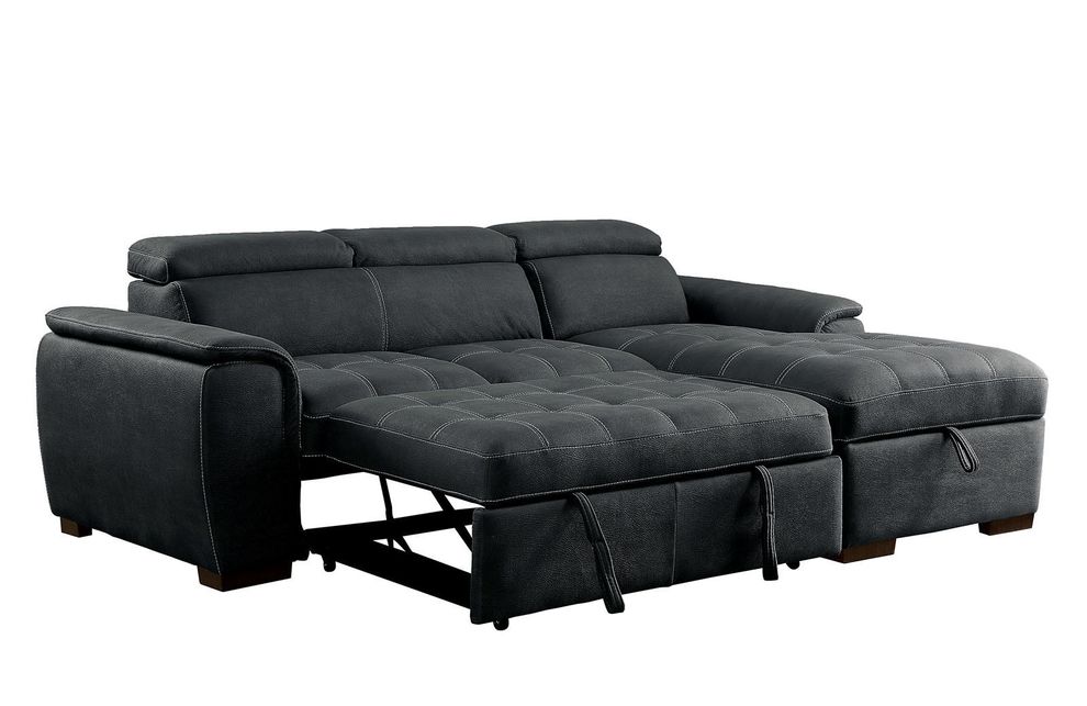 Graphite gray sectional w/ bed by Furniture of America additional picture 3